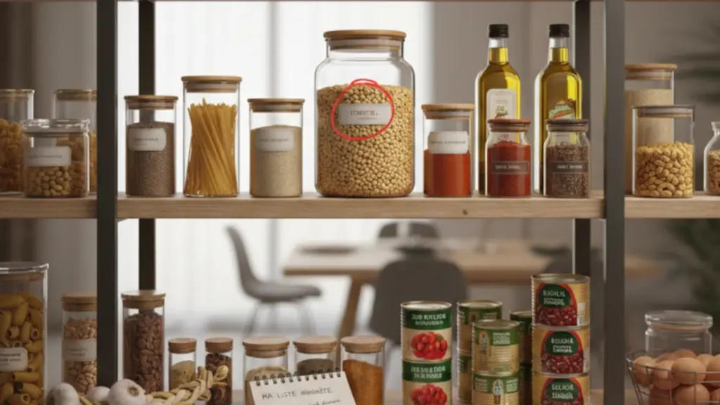 épicerie produits essentiels organisés placard maroc